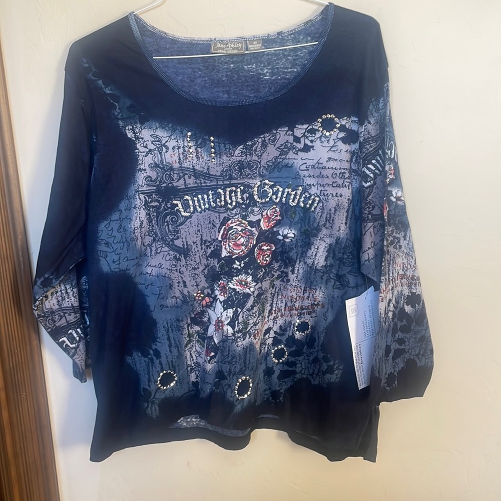 NEW Jane Ashley Bling Top! Women’s 3X
